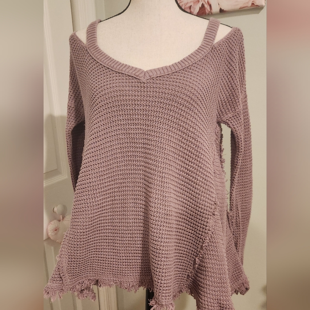Free People V-Neck Sweater - Lavender